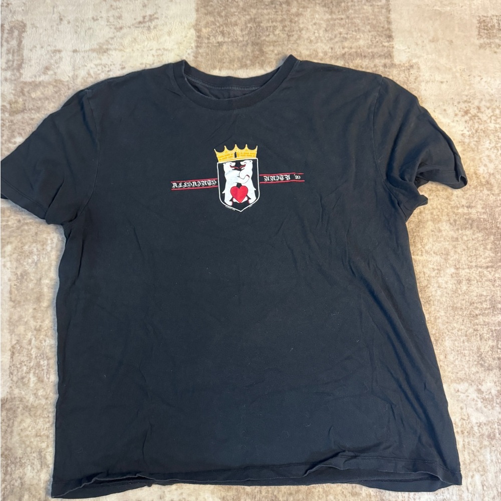 AllSaints Black Crest Graphic Tee XL